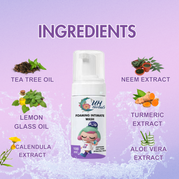 Ingredients of UH Herbal intimate Wash